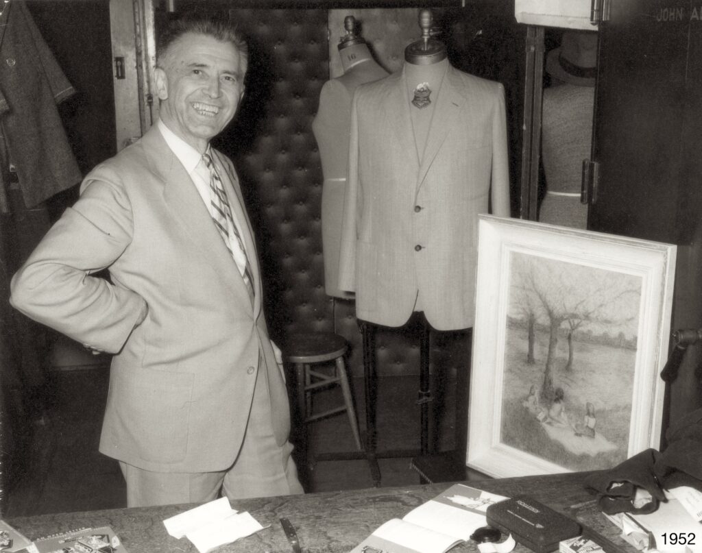 Inside the shop.